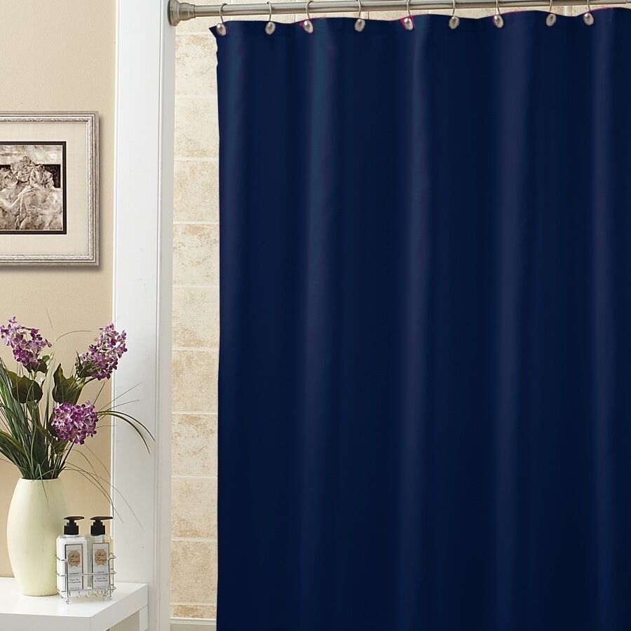 Shower Curtains - Vinyl Shower Curtain Liner - 21 Colors & Patterns - Navy