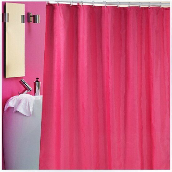 Shower Curtains - Vinyl Shower Curtain Liner - 21 Colors & Patterns - Pink