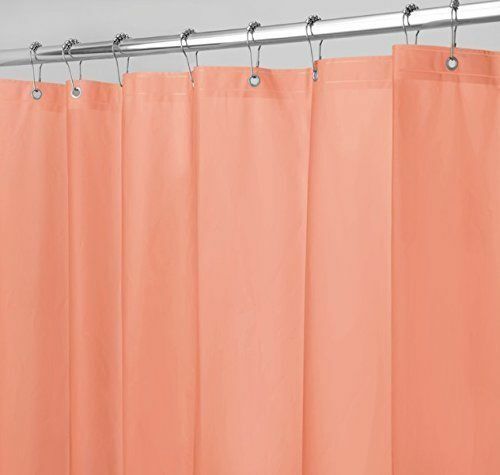 Shower Curtains - Vinyl Shower Curtain Liner - 21 Colors & Patterns - Peach