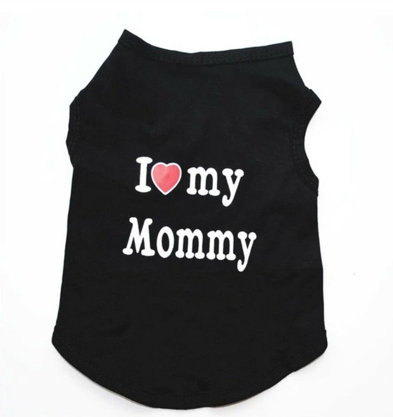 Dog Apparel - Small Dog Clothes - Chihuahua Sweater Coat - Pet Apparel - I love my Mommy (Black) / L