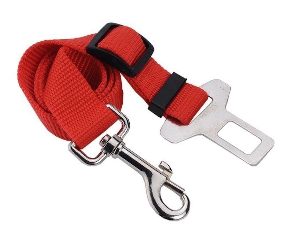 Pet Collars & Harnesses - Harness Collar Dog Seat Belt Leash - Car Restraint Safety Lead - RED