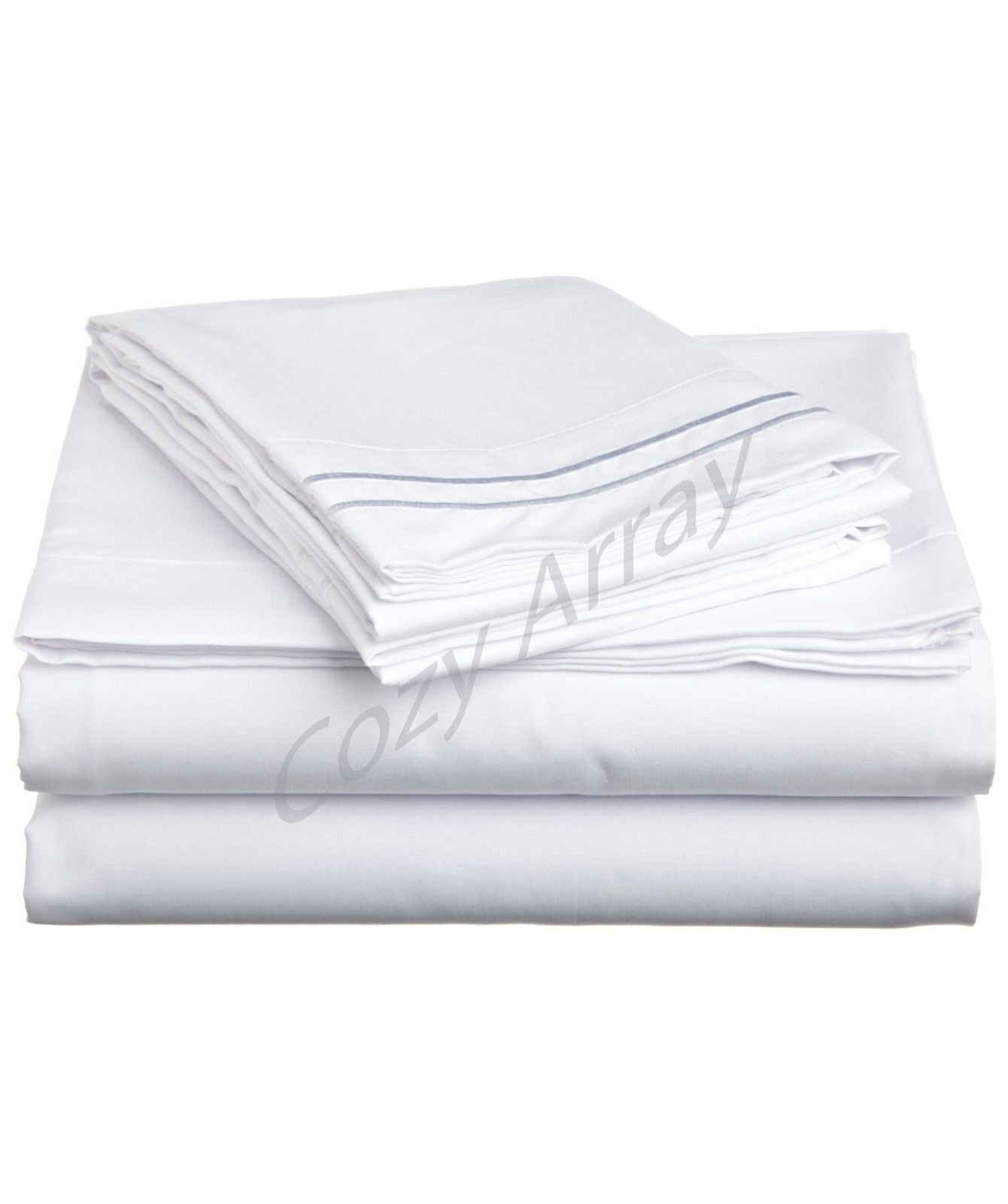Bed Sheets - Deep Pocket Bed Sheets Set - Soft King Queen Twin Full California King - King / White