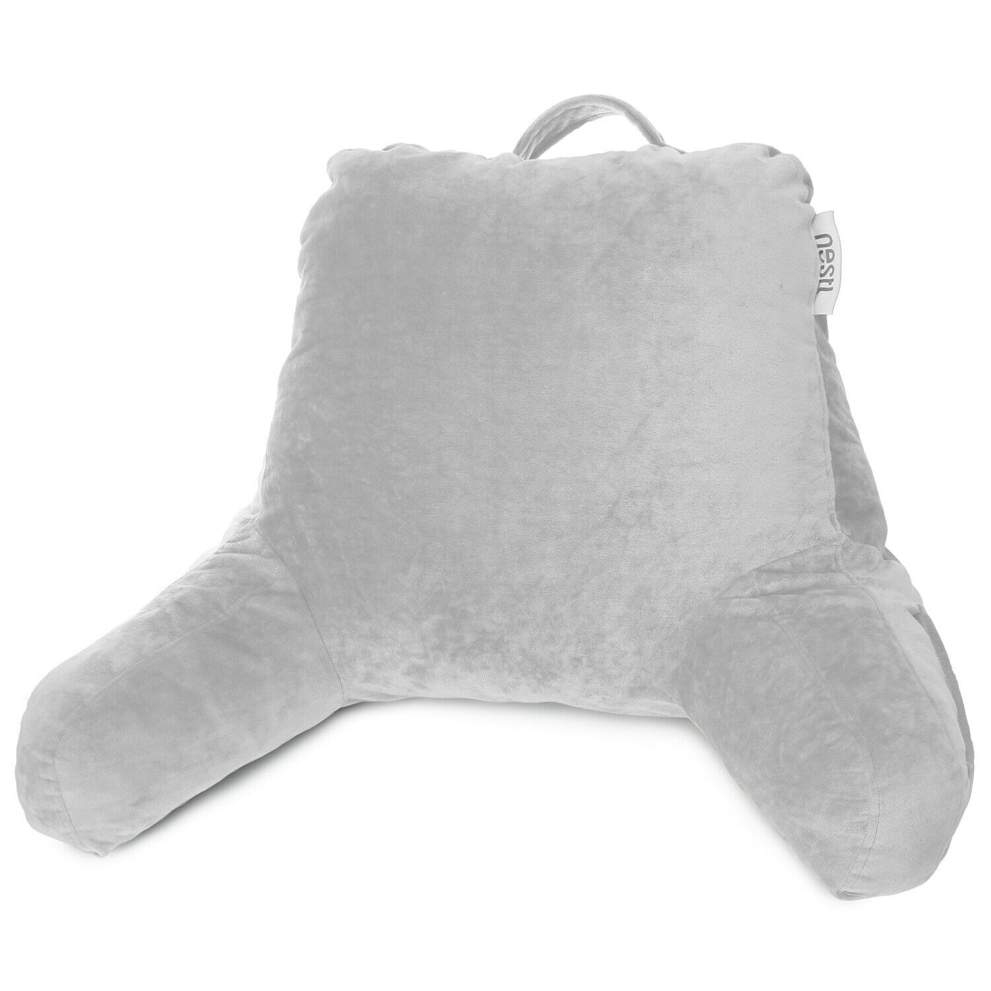 Pillows - TV & Reading Pillow - Kid's Memory Foam Bedrest Back Pillow 12 Colors! - Silver Light Gray